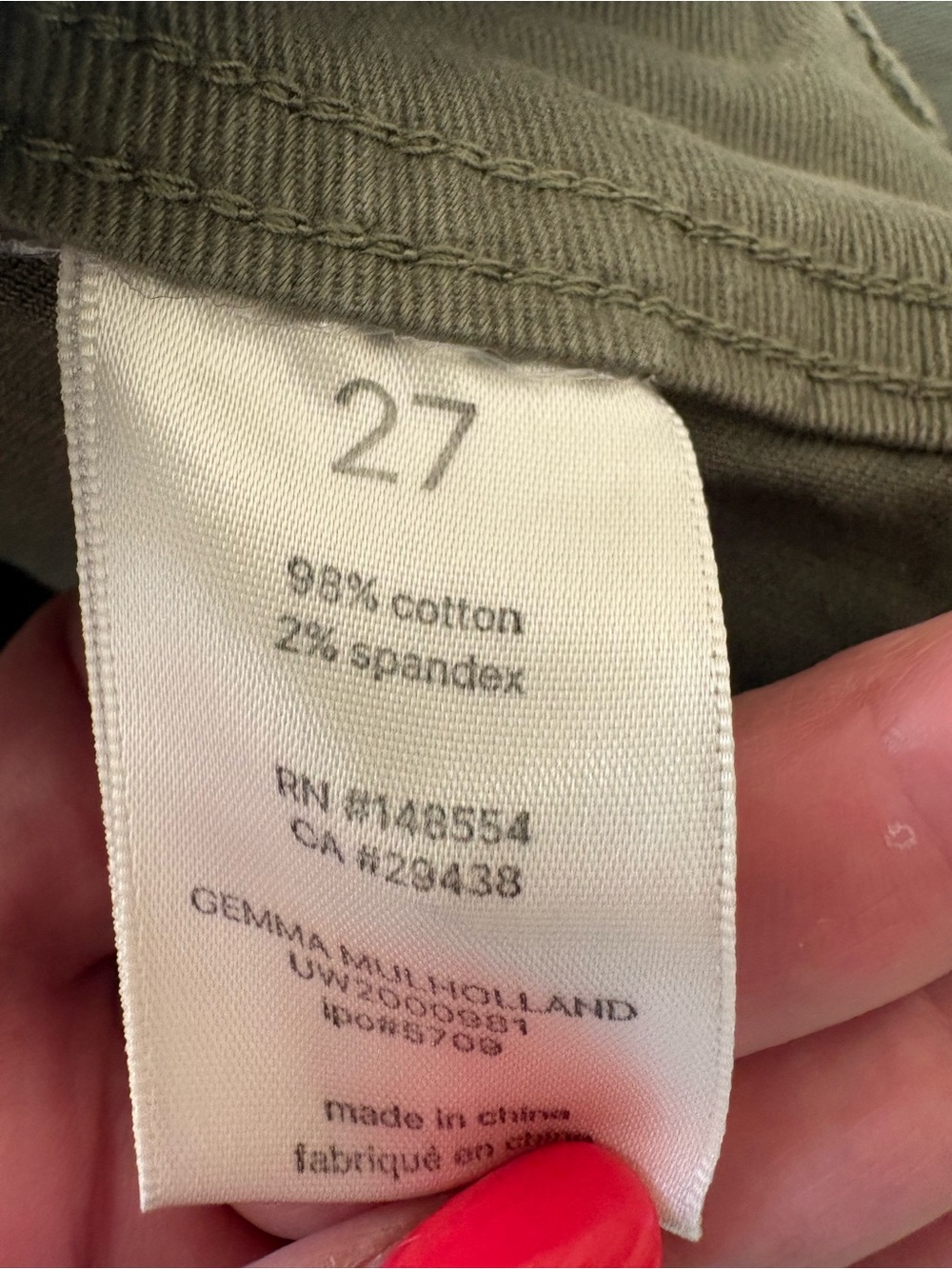 Unpublished Gemma Olive High rise Wide Leg Crop Jeans 27- $115 - Picture 3 of 6